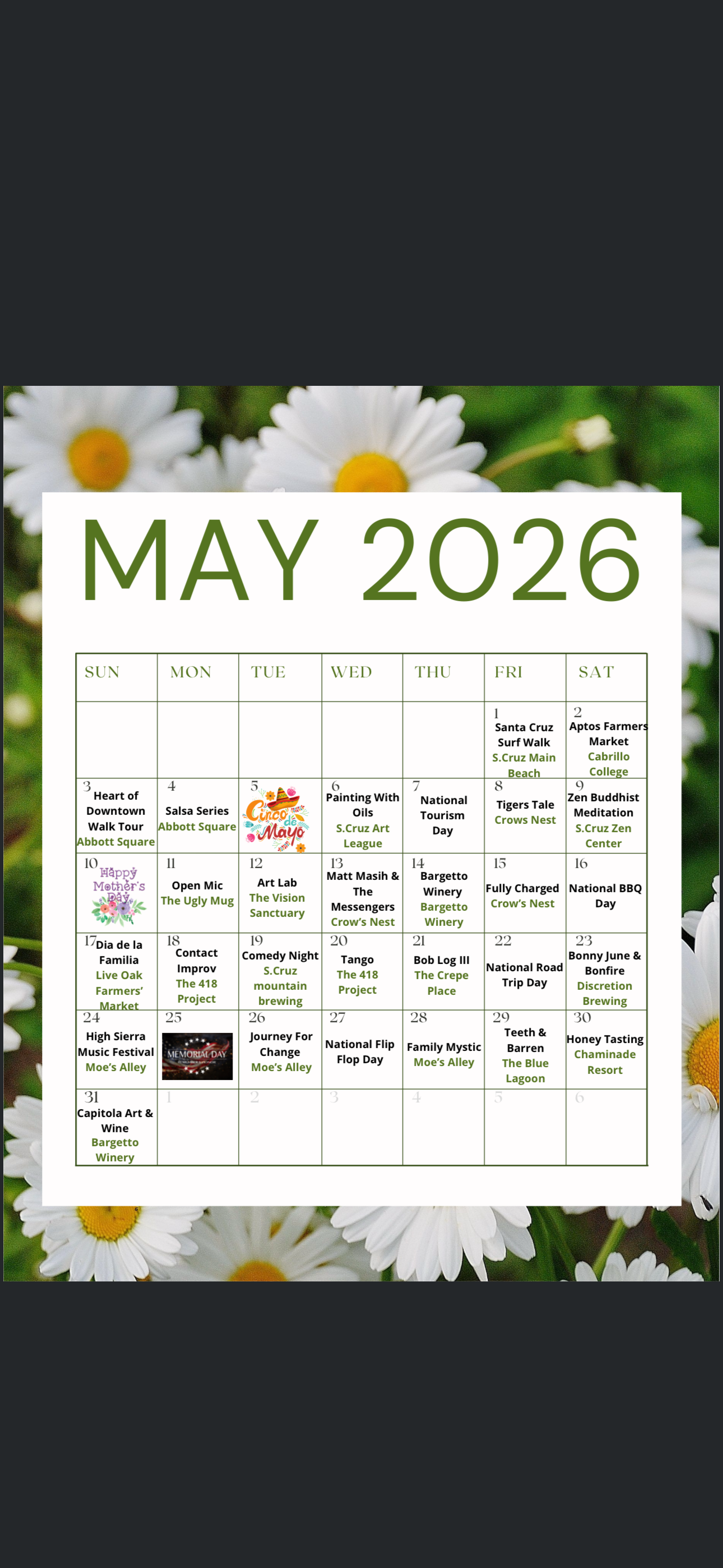 Resident Events | Five55 May Calendar